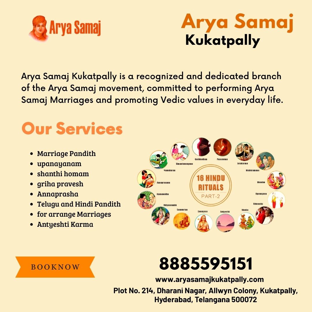 Arya Samaj Kukatpally – Same Day Marriage & Certificate