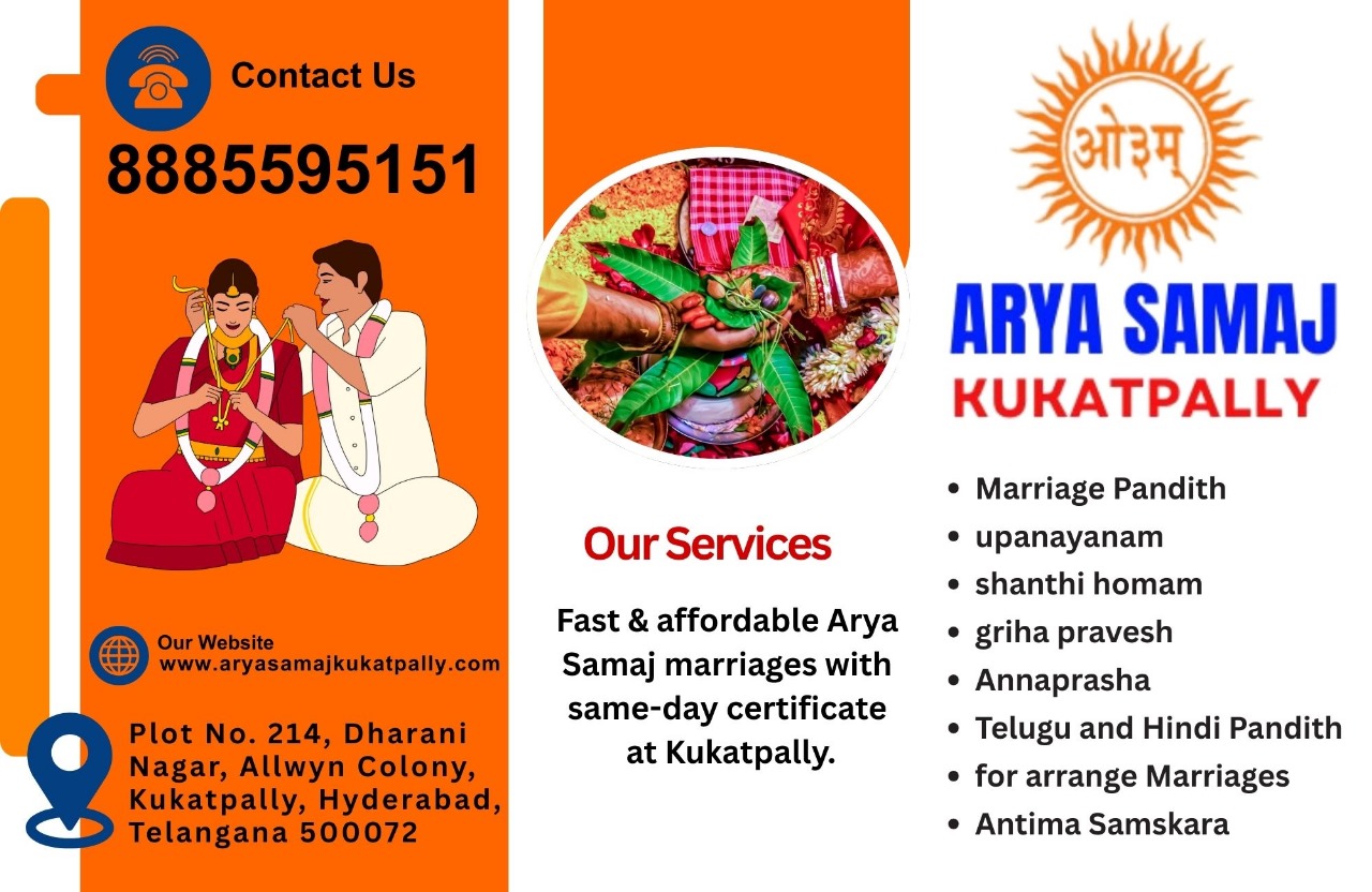 Arya Samaj marriage with certificate Hyderabad