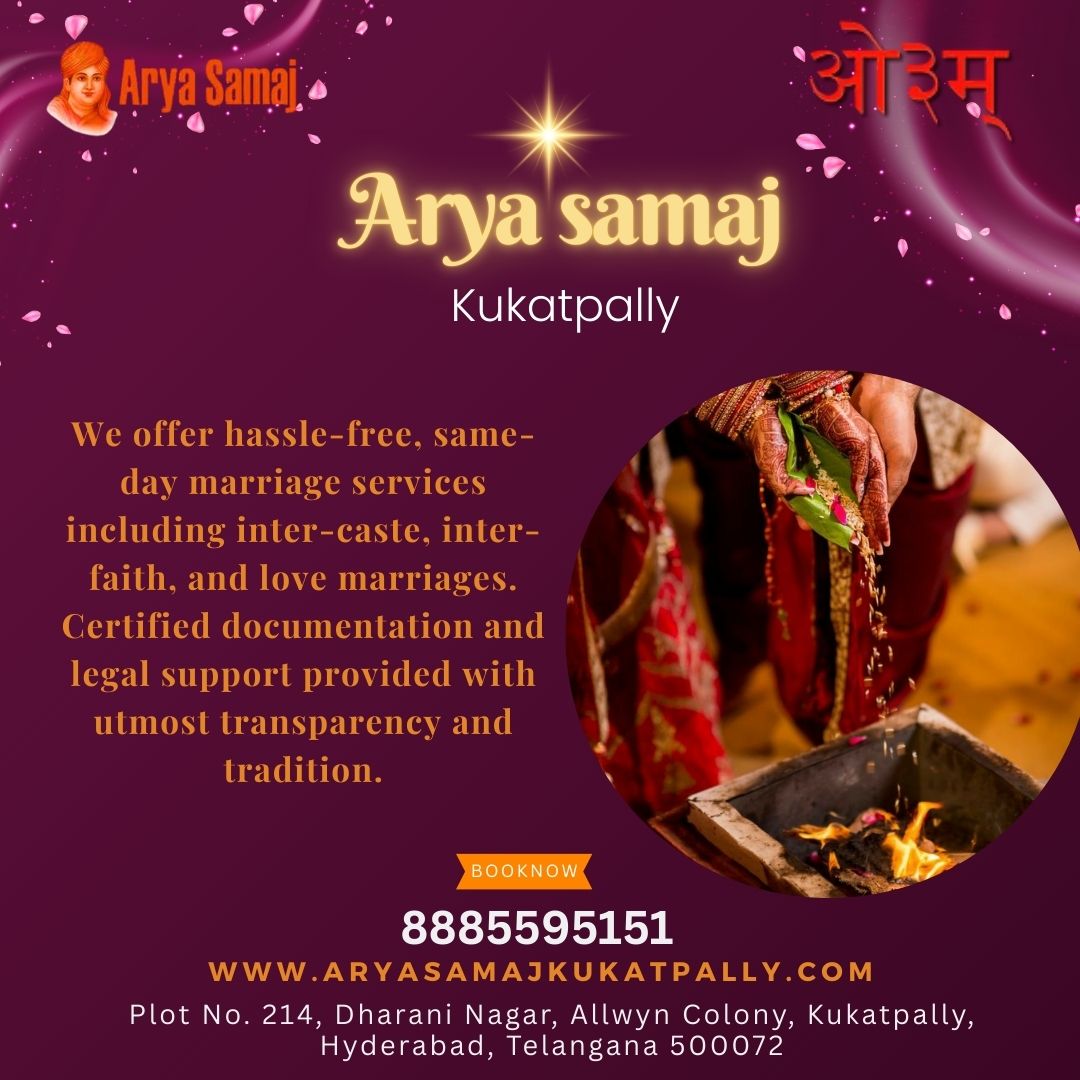 Arya Samaj Services in Kukatpally Hyderabad – Trusted Vedic Marriage & Rituals