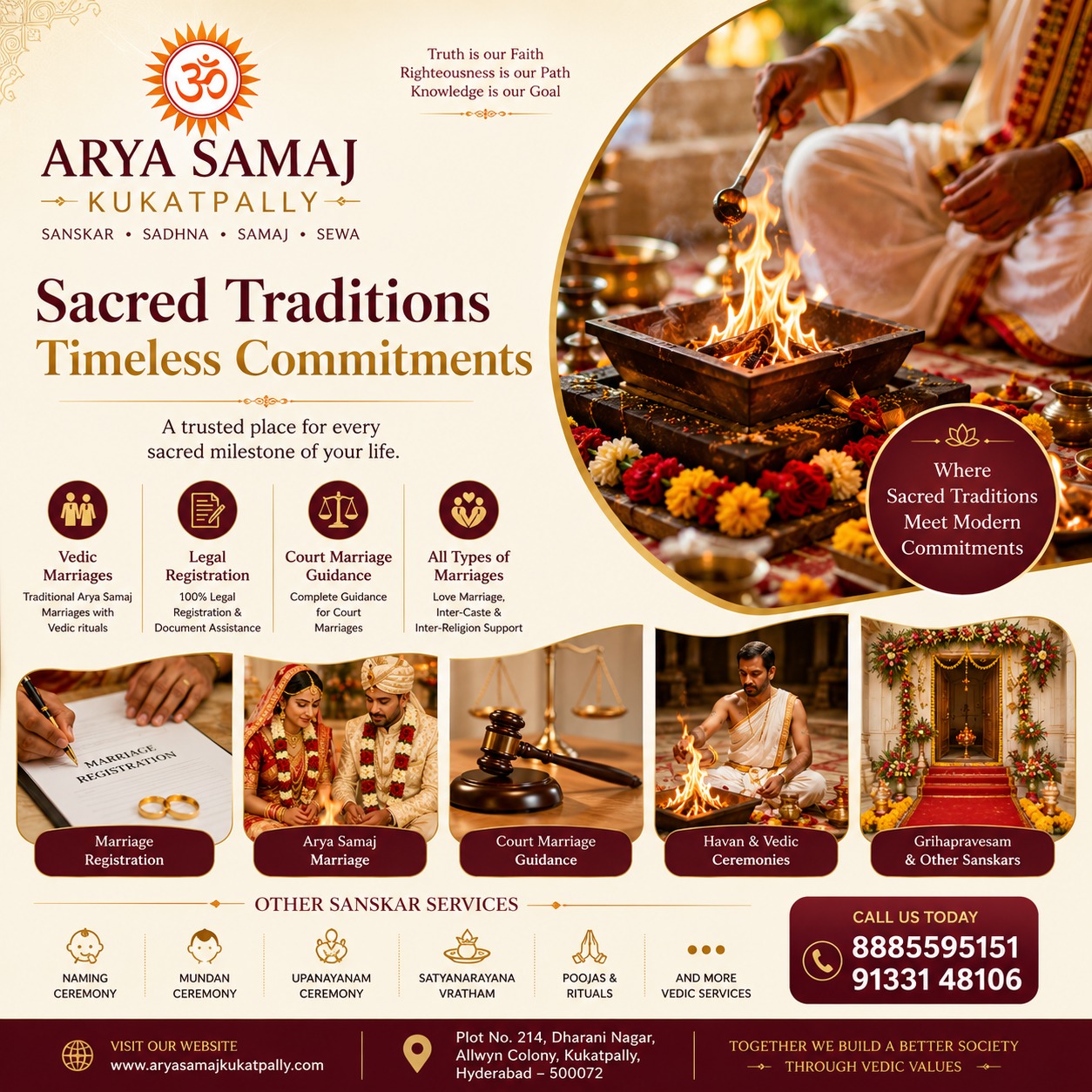 Arya Samaj Marriage Procedure Hyderabad with Certificate