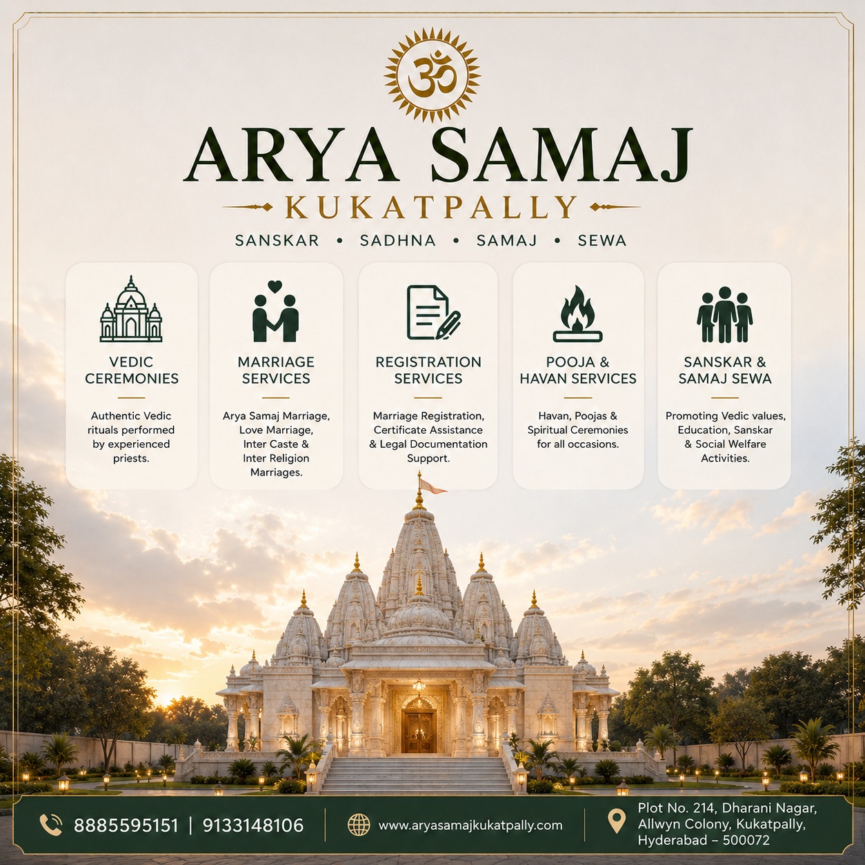 Low Cost Arya Samaj Wedding Hall in Kukatpally Hyderabad